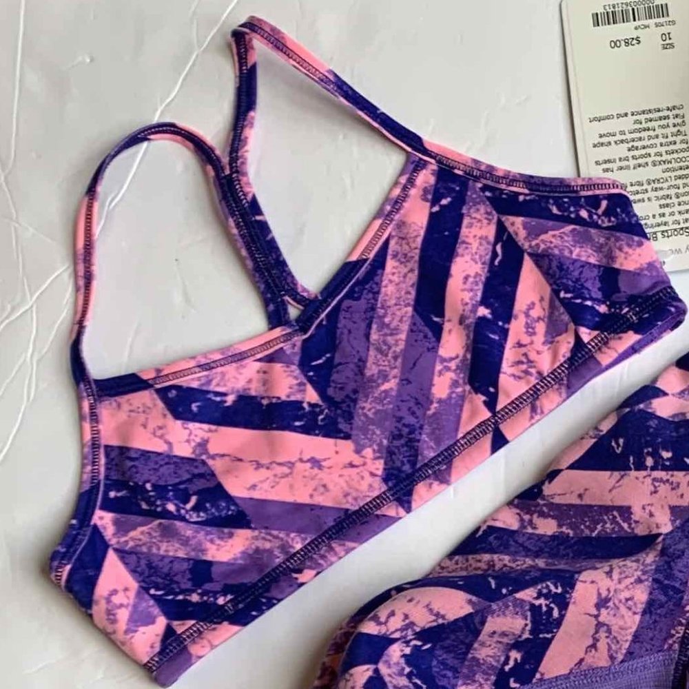 NWT $30 Ivivva Drill Sports Bra sz 10 - Picture 2 of 4